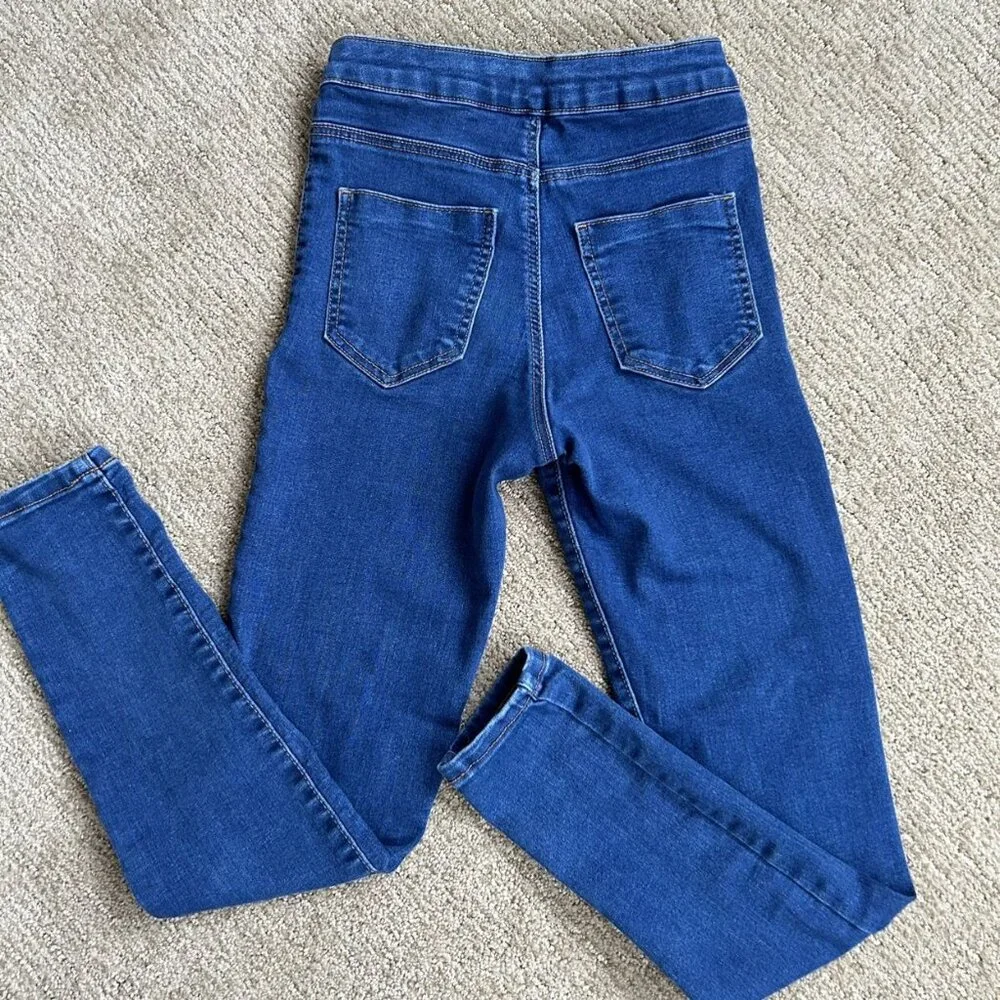 Zara Kids Stretchy High Waist Denim Skinny Fit Jean Girls Size 11/12 Y - Picture 3 of 4